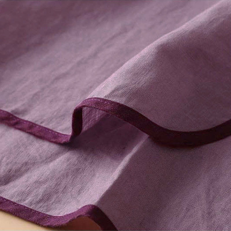 Buddha Stones Retro Flower Embroidery Design Long Sleeve Cotton Linen Women's Shirt - image 18