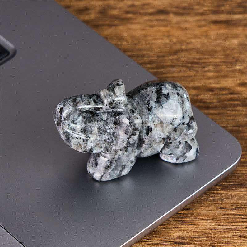 Buddha Stones ''May Blessings Walk With You'' Natural Small Elephant Amazonite Amethyst Jade Black Obsidian Stone Decoration Includes Gift Message Card - image 60