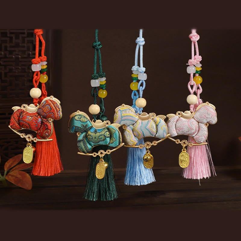 Buddha Stones Year Of The Horse Red String Embroidery Connection Hanging Decoration - image 23