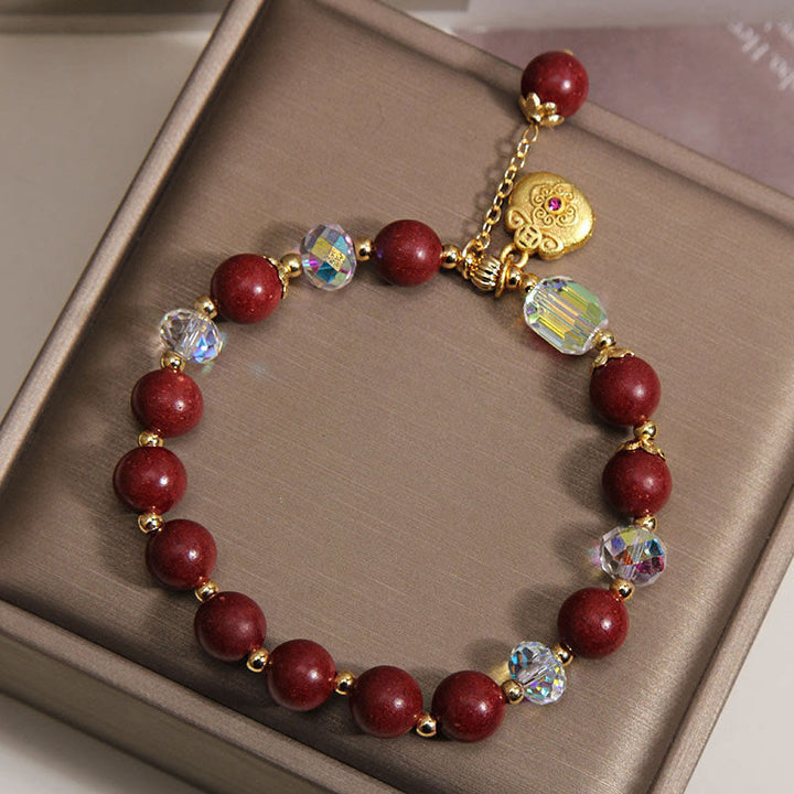 Buddha Stones Sandalwood Lucky Bag Charm Healing Bracelet - image 2