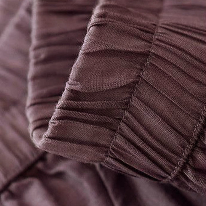 Buddha Stones Side Embroidery Design Women's 7-8 Length Wide Leg Pants With Pockets - image 3