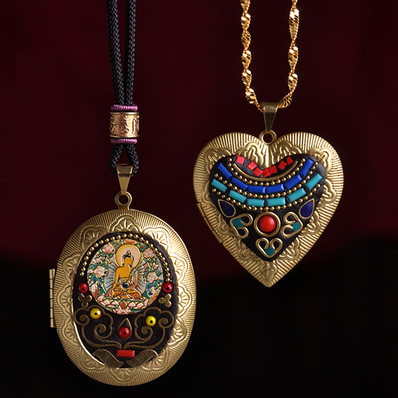 Buddha Stones Copper Kwan Yin Avalokitesvara Zakiram Wealth Pendant Necklace - image 0