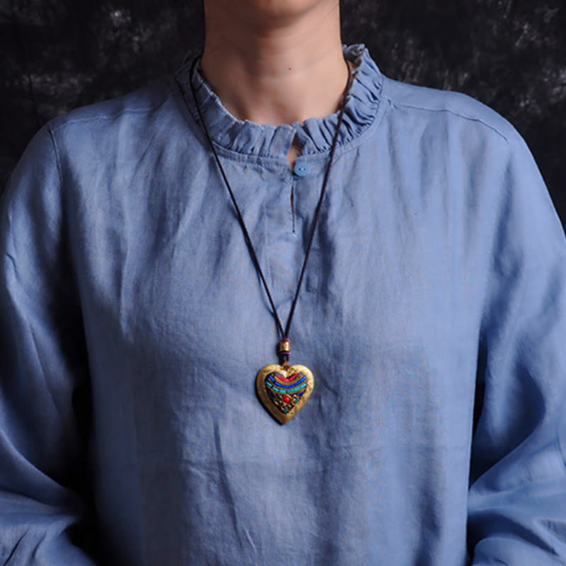 Buddha Stones Copper Kwan Yin Avalokitesvara Zakiram Wealth Pendant Necklace - image 15