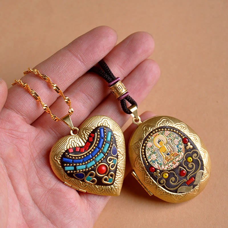 Buddha Stones Copper Kwan Yin Avalokitesvara Zakiram Wealth Pendant Necklace - image 30