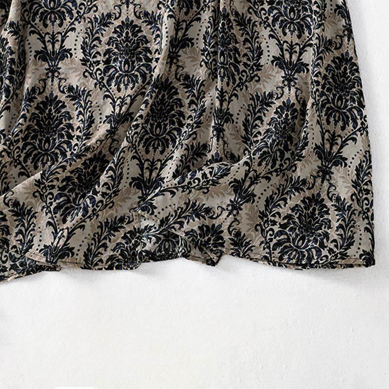 Buddha Stones Commute Summer Printing Simple Design Crew Neck Sleeveless Maxi Dress - image 16