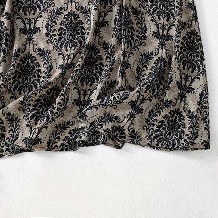 Buddha Stones Commute Summer Printing Simple Design Crew Neck Sleeveless Maxi Dress - image 16