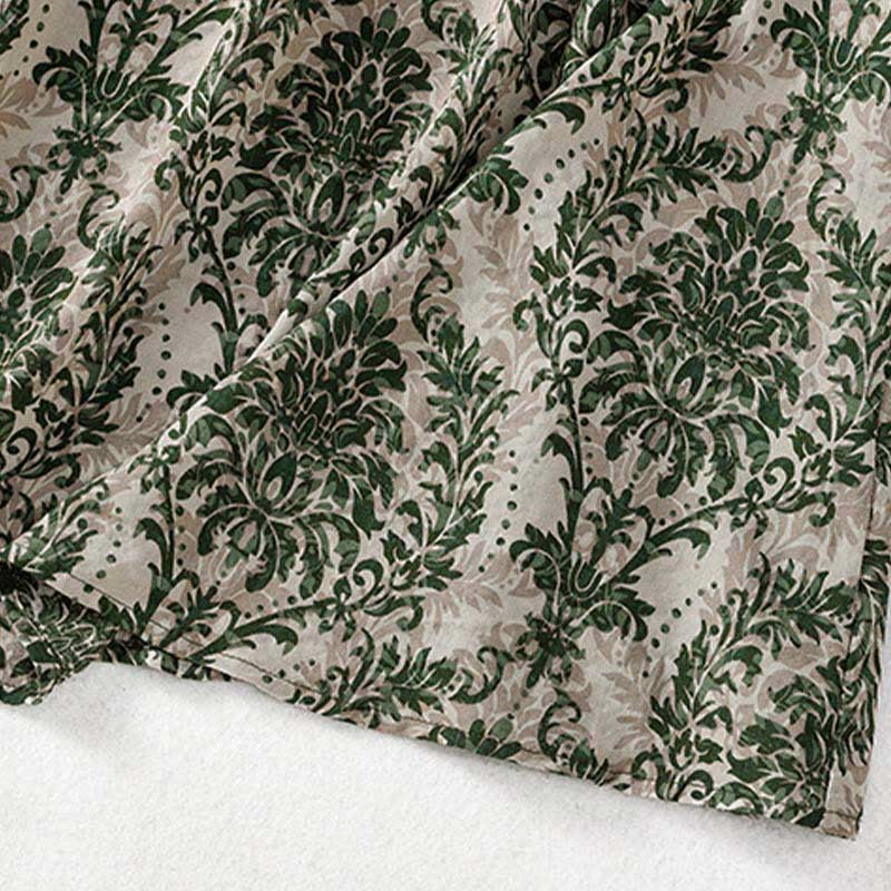 Buddha Stones Commute Summer Printing Simple Design Crew Neck Sleeveless Maxi Dress - image 9