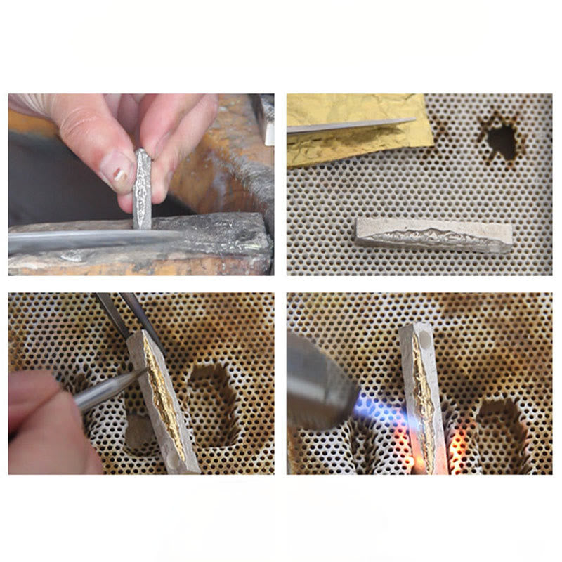 Buddha Stones 999 Sterling Silver 999 Gold Om Mani Padme Hum Wisdom Necklace Pendant - image 14