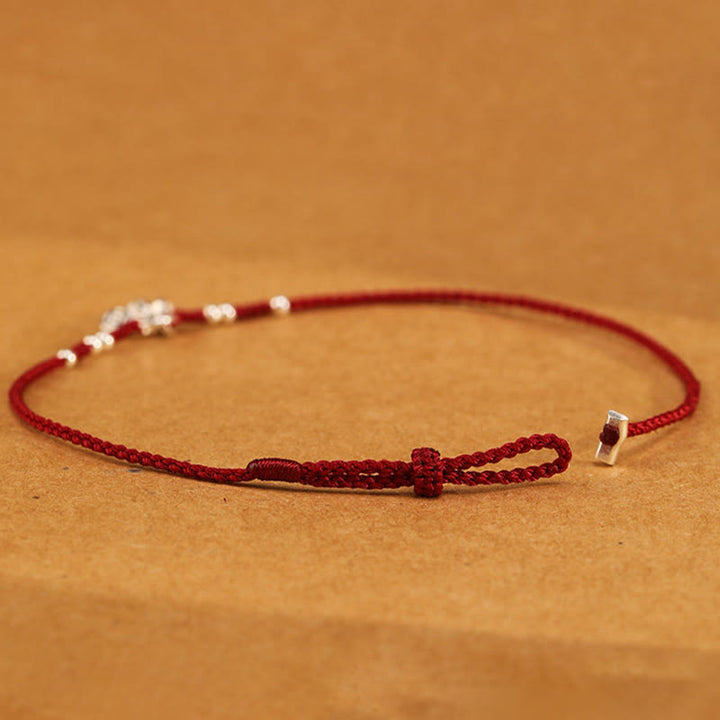 Buddha Stones Handcrafted 925 Sterling Silver Copper Coins Design Protection Strength Ultra-Thin Bracelet Anklet - image 6