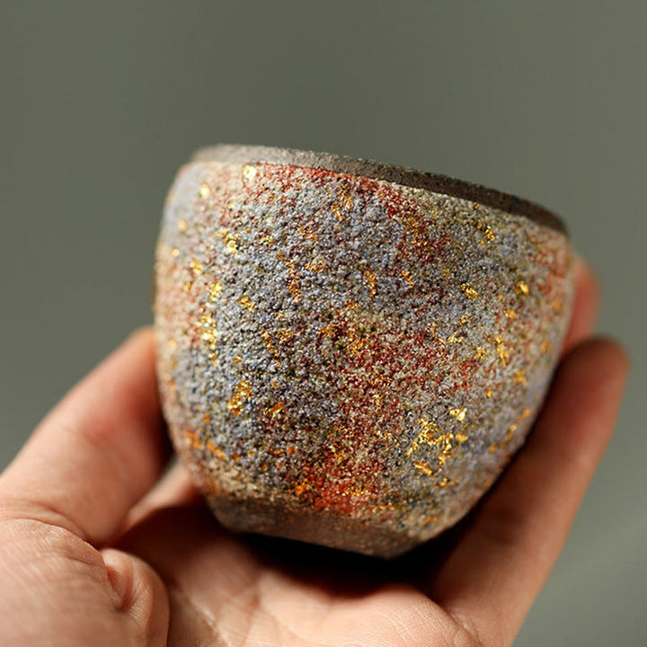 Buddha Stones Golden Arowana Koi Fish Ceramic Teacup Kung Fu Tea Cup - image 2