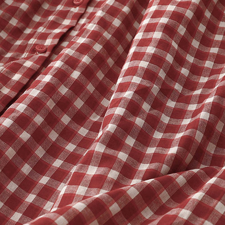 Buddha Stones Plaid Sleeveless Summer Midi Dress With Pockets - image 8