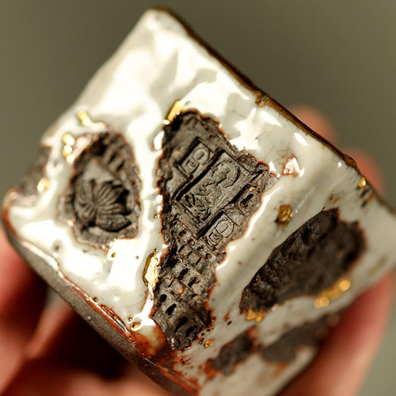 Buddha Stones Hand-painted Dunhuang Buddha Shino Ceramic Teacup Kung Fu Tea Cup - image 2