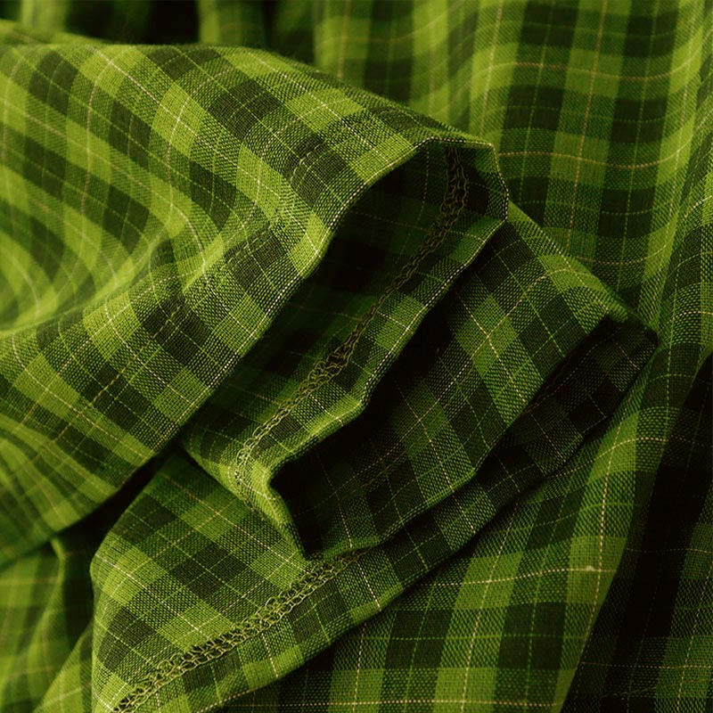 Buddha Stones Sleeveless Plaid Summer Midi Dress With Pockets - image 7