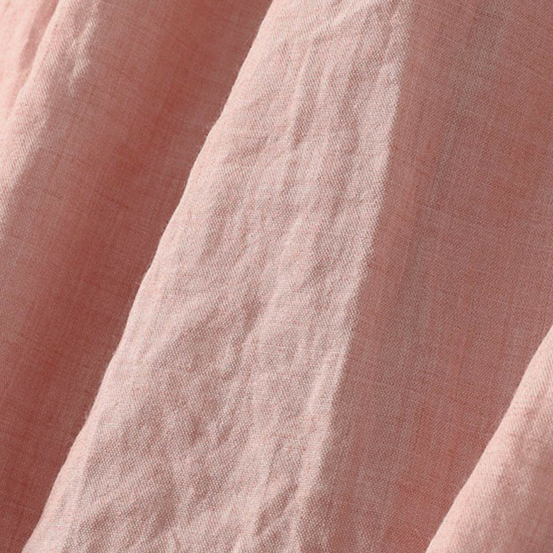 Buddha Stones Spring Solid Color Lace-up Crew Neck Design Three Quarter Sleeve Women's Midi Dress - image 10