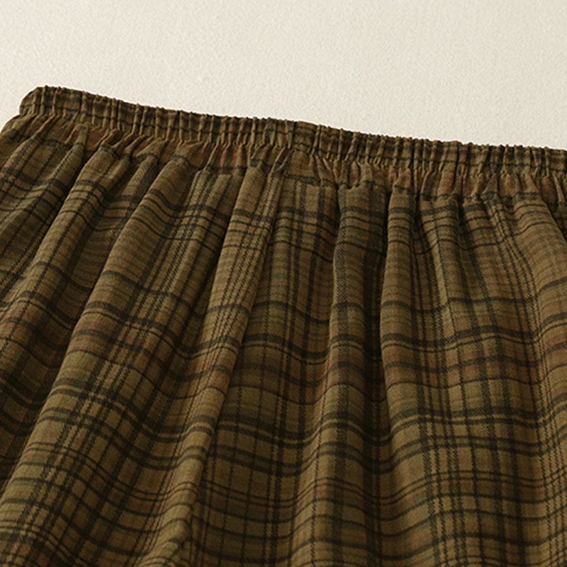 Buddha Stones Spring Plaid Design Women's Harem 7-8 Length Pants With Pockets - image 8