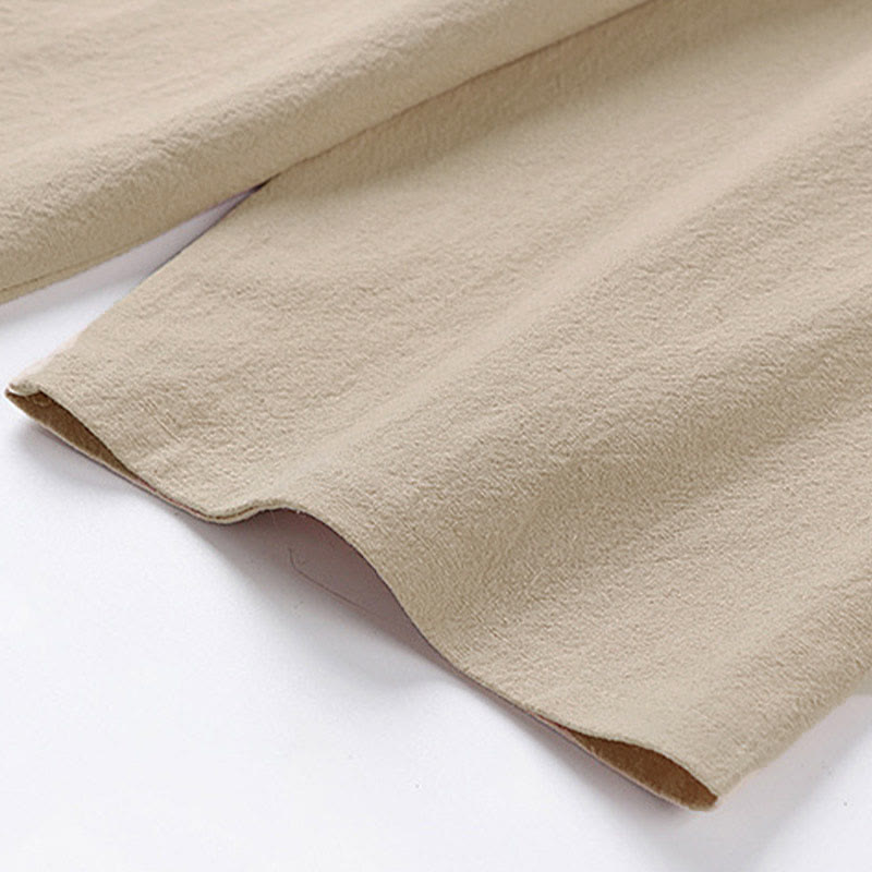 Buddha Stones Summer Casual Crew Neck Men's Half Sleeve Cotton Linen T-Shirt - image 4