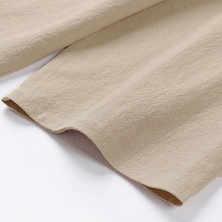 Buddha Stones Summer Casual Crew Neck Men's Half Sleeve Cotton Linen T-Shirt - image 4