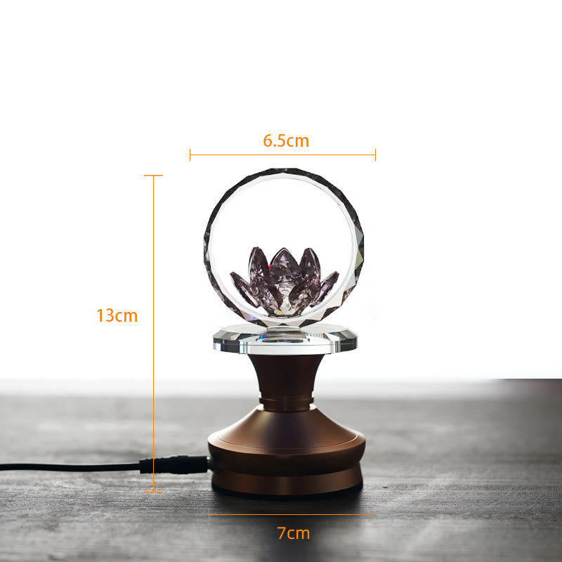 Buddha Stones Lotus Copper Brass New Beginning Home Decoration - Aluminum Alloy Base - 6.5*13*7 cm - Plug-in - image 14