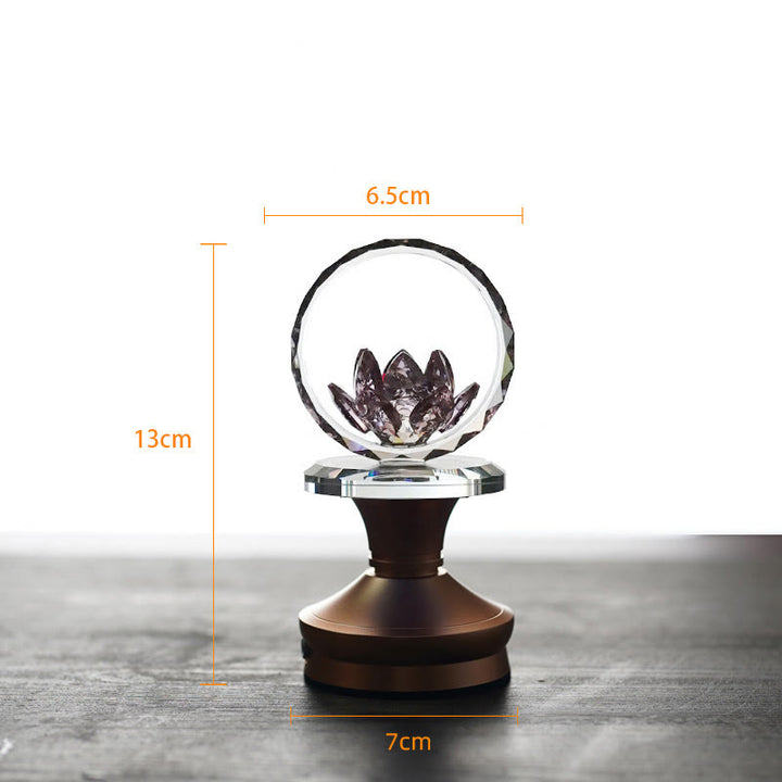 Buddha Stones Lotus Copper Brass New Beginning Home Decoration - Aluminum Alloy Base - 6.5*13*7 cm - Rechargeable - image 15