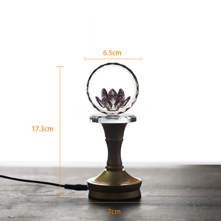 Buddha Stones Lotus Copper Brass New Beginning Home Decoration - Copper Brass Base - 6.5*17.3*7 cm - Plug-in - image 23