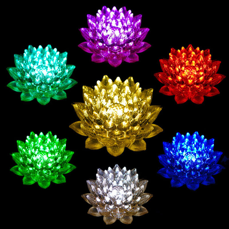 Buddha Stones Lotus Liuli Glass Copper Brass New Beginning Home Decoration - image 48