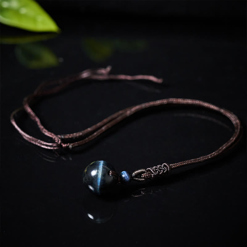 Buddha Stones Tiger's Eye Silver Sheen Obsidian Gold Sheen Obsidian Rainbow Obsidian Positive Necklace Pendant - image 3