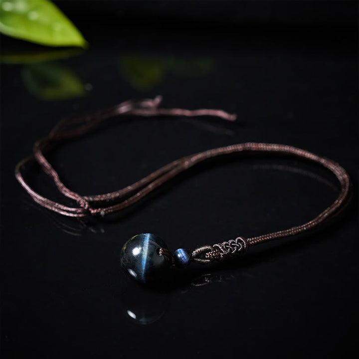 Buddha Stones Tiger's Eye Silver Sheen Obsidian Gold Sheen Obsidian Rainbow Obsidian Positive Necklace Pendant - image 3