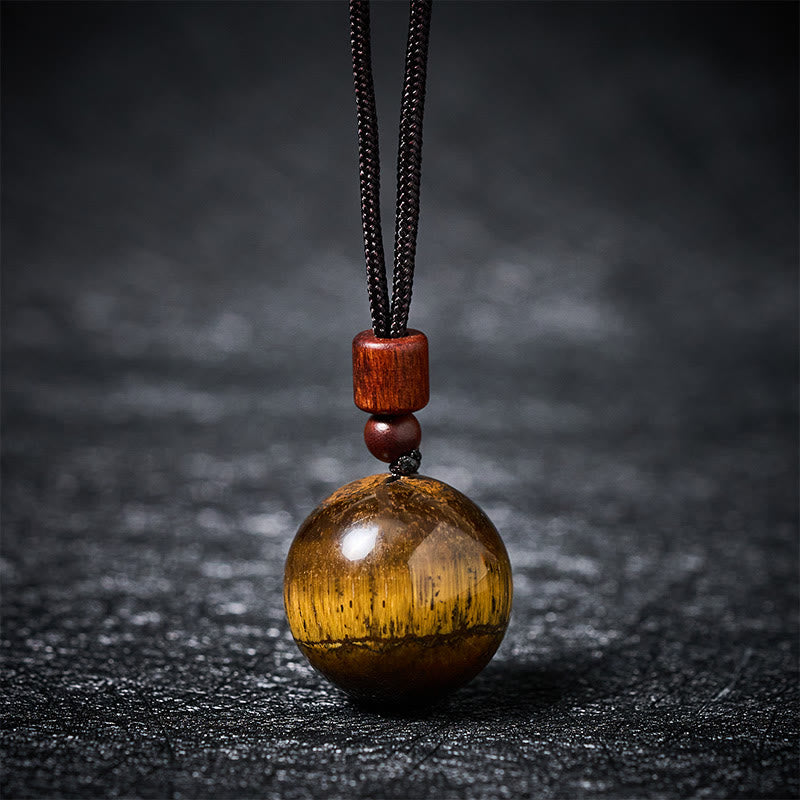 Buddha Stones White Crystal Pink Crystal Tiger Eye Smoky Quartz Protection Necklace Pendant - Yellow Tiger Eye - image 21