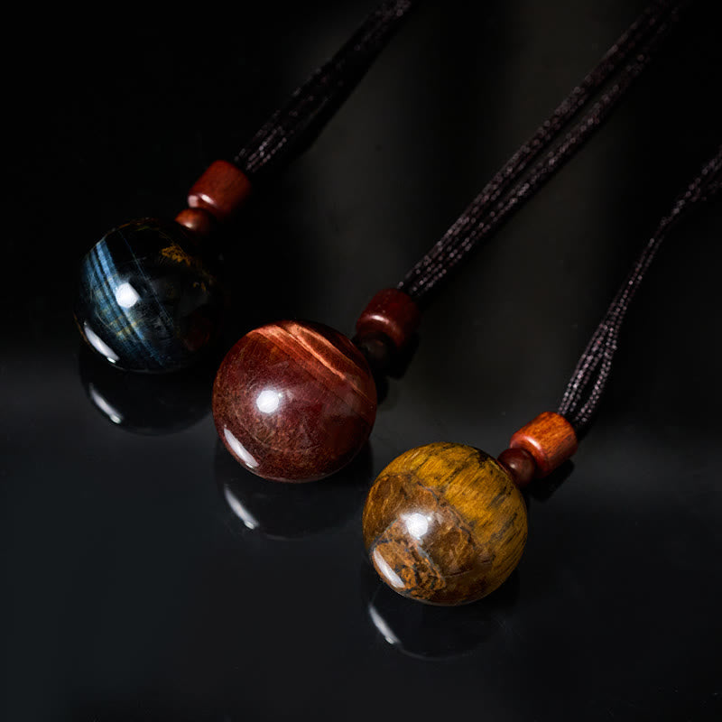 Buddha Stones White Crystal Pink Crystal Tiger Eye Smoky Quartz Protection Necklace Pendant - image 37