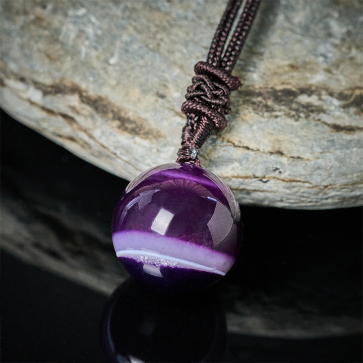 Buddha Stones Amethyst Yellow Agate Various Agate Pink Crystal Lazurite Lapis Lazuli Balance Necklace Pendant - image 12