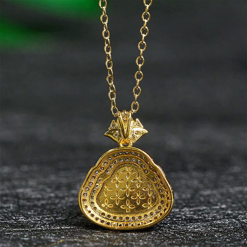 Buddha Stones Jade Laughing Buddha Prosperity Luck Necklace Pendant - image 4