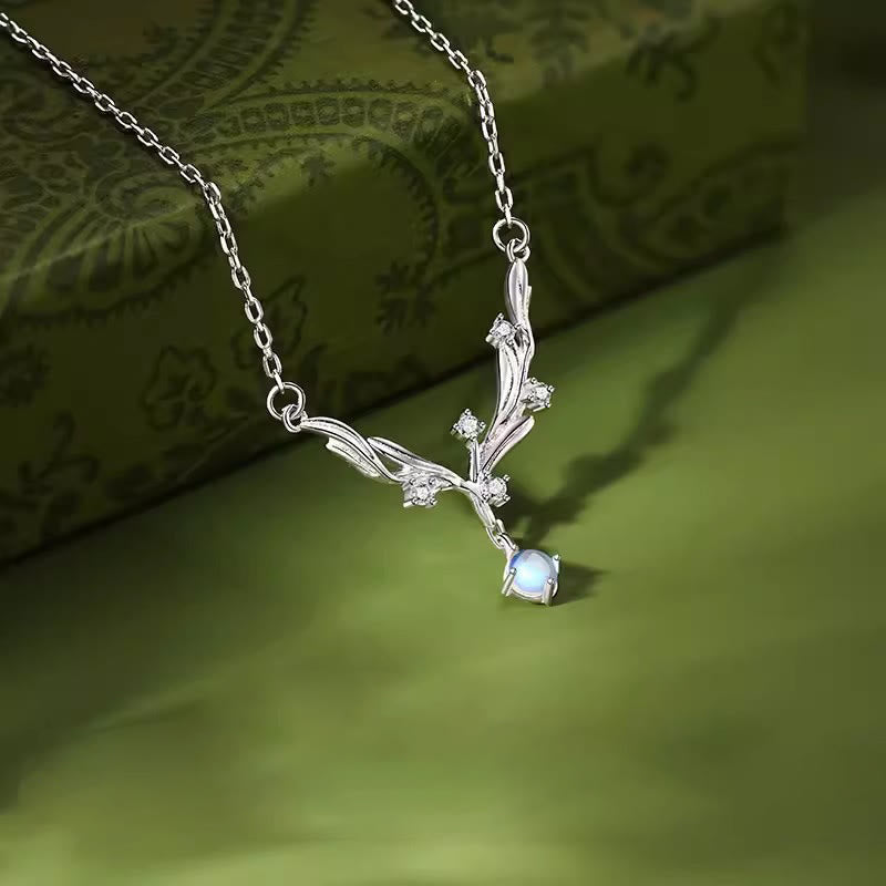 Buddha Stones 925 Sterling Silver Mistletoe Keep Away Evil Spirits Necklace Pendant - image 2