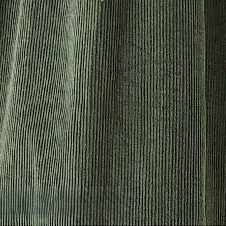 Buddha Stones Fall Retro Buttons Design Corduroy Sleeveless Midi Dress With Pockets - image 10