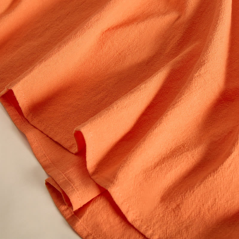 Buddha Stones Embroidery Geometry Half Sleeve Women's Midi Dress With Pockets - image 15