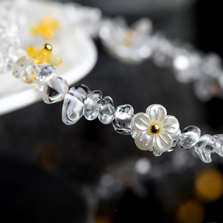 Buddha Stones Natural Aquamarine Peridot Strawberry Quartz Various Crystals Serenity Bracelet - image 33