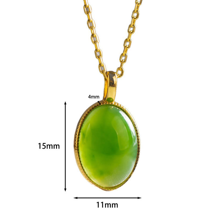 Buddha Stones 925 Sterling Silver Natural Hetian Jade Round Design Prosperity Necklace Pendant - image 4