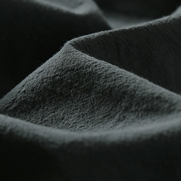 Buddha Stones Spring Pure Color Open Front Design Men's Cotton Linen Sleeveless Kimono - image 4