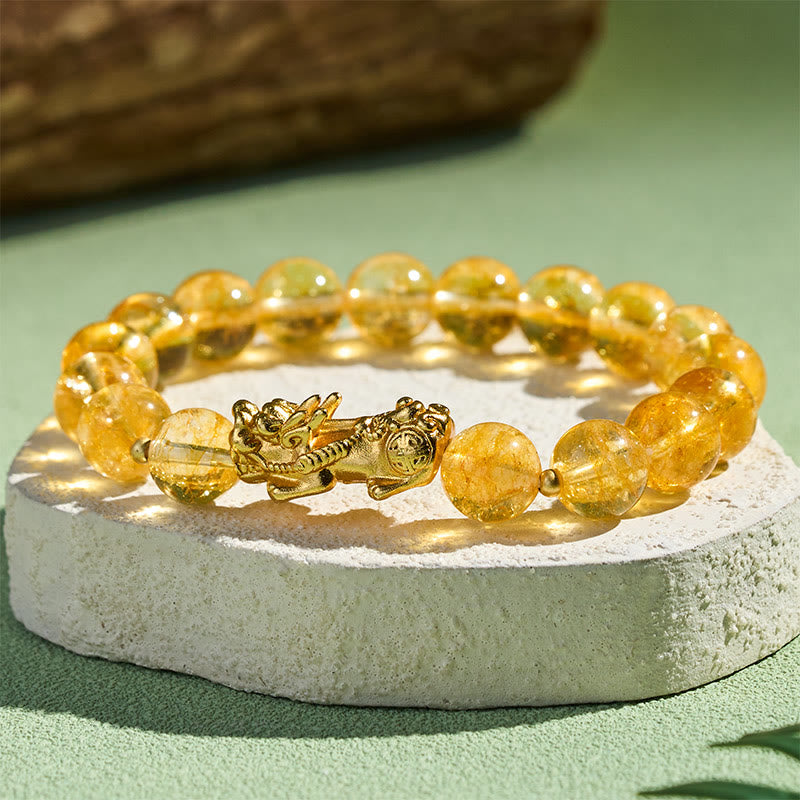 Buddha Stones Natural Citrine PiXiu Prosperity Protection Bracelet - image 3