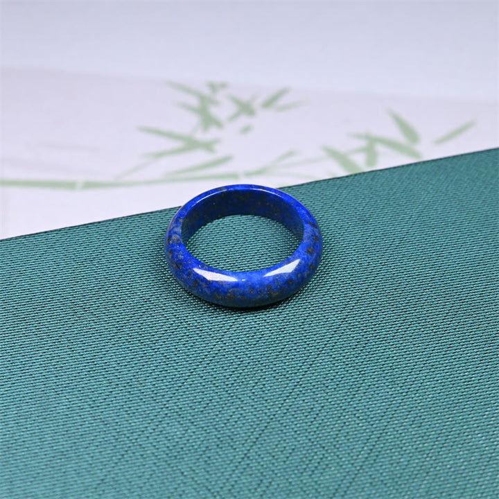 Buddha Stones Natural Lazurite Lapis Lazuli Self Care Ring - image 1