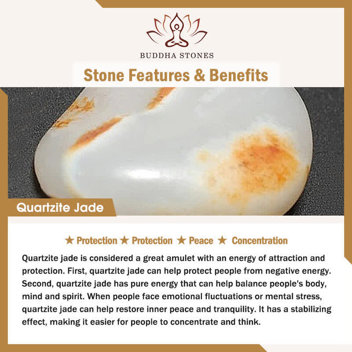 Buddha Stones Craved Bamboo Natural Pink Quartzite Jade Protection Necklace Pendant - image 5