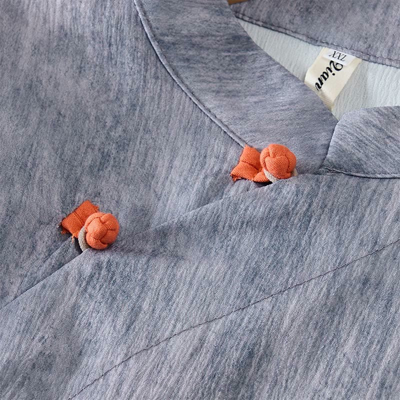 Buddha Stones Summer Crew Neck Plain Short Sleeve Below Knee Dress - image 9