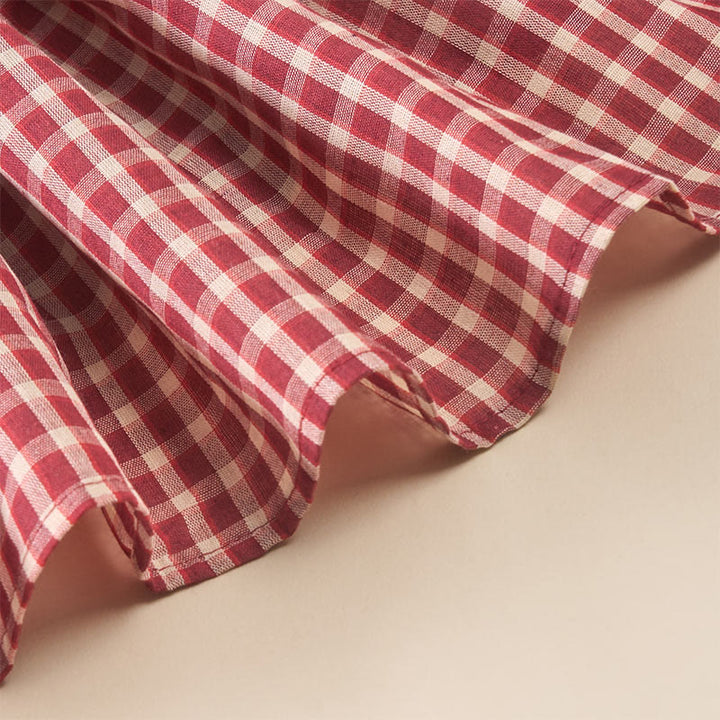 Buddha Stones Plaid Sleeveless Summer Below Knee Dress With Pockets - image 5