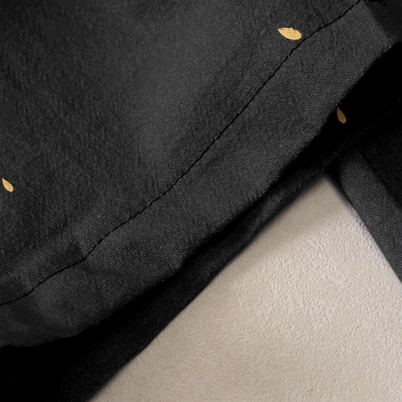 Buddha Stones Pure Cotton Cat Butterfly Pink Blossom Pattern Women's Elastic Waist Pants With Pockets - image 2