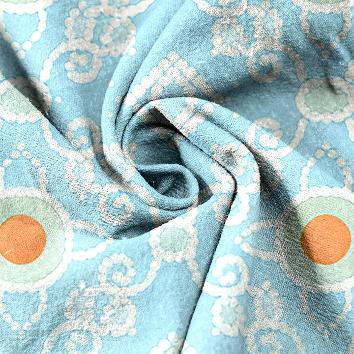 Buddha Stones Pure Cotton Geometric Diamond Motifs Dots Pattern Women's Elastic Waist Pants With Pockets - image 2