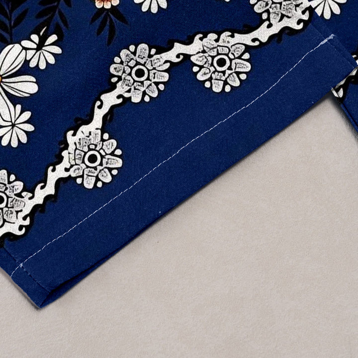 Buddha Stones Pure Cotton Daisy Pattern Women's Elastic Waist Pants With Pockets - image 4