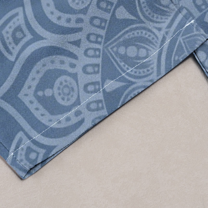 Buddha Stones Pure Cotton Mandala Pattern Women's Elastic Waist Pants With Pockets - image 4