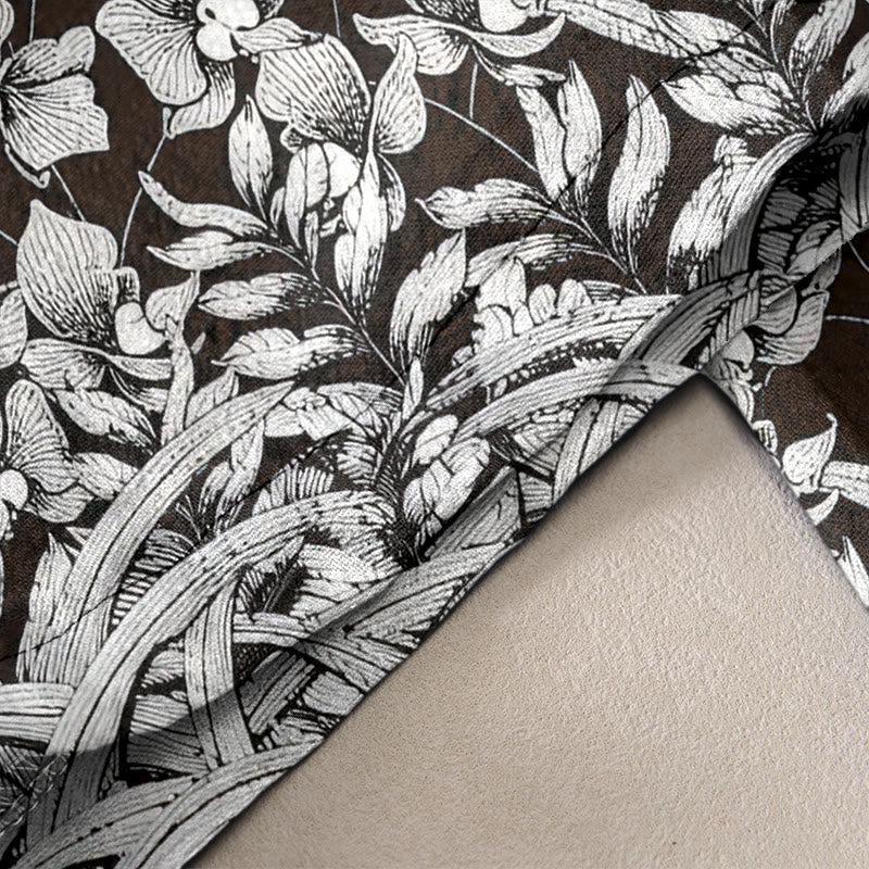 Buddha Stones Pure Cotton Flower Petal Pattern Women's Elastic Waist Pants With Pockets - image 6