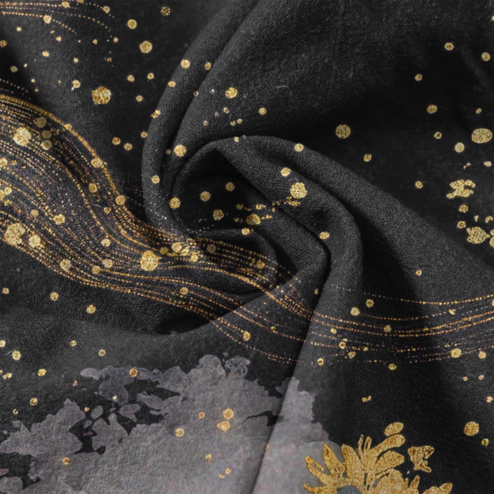 Buddha Stones Pure Cotton Flower Petal Pattern Women's Elastic Waist Pants With Pockets - image 3