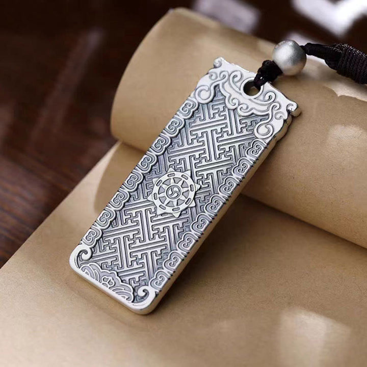 Buddha Stones Copper Namo Amitabha Om Mani Padme Hum Rope Wisdom Necklace Pendant - image 1