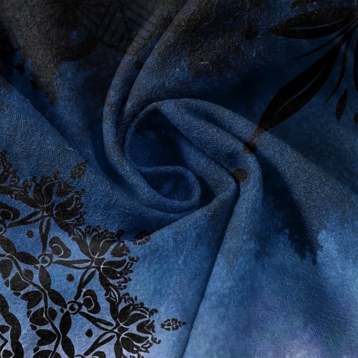 Buddha Stones Cotton Mandala Pattern Men's Short Sleeve Half Button Shirt - image 4